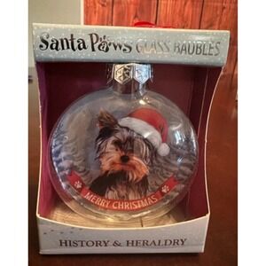 dog Yorkshire Terrier  Ornament Santa Paws‎ Bauble History & Heraldry Christmas
